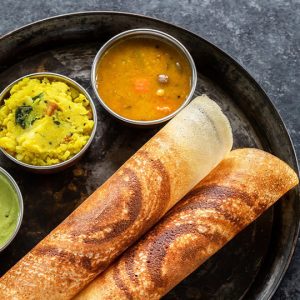 Masala Dosa with Sambar