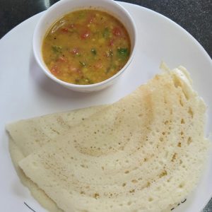 Plain Dosa with Sambar